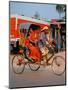 Indian Man in Bicycle Rickshaw, India-Dee Ann Pederson-Mounted Premium Photographic Print