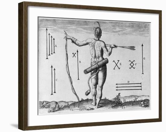 Indian Markings, Engraved by Theodor De Bry (1528-1598)-John White-Framed Giclee Print