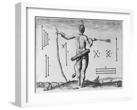 Indian Markings, Engraved by Theodor De Bry (1528-1598)-John White-Framed Giclee Print