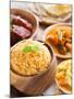 Indian Meal Biryani Rice, Chicken Curry, Acar Vegetable, Roti Chapatti and Papadom.-szefei-Mounted Photographic Print