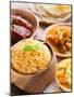Indian Meal Biryani Rice, Chicken Curry, Acar Vegetable, Roti Chapatti and Papadom.-szefei-Mounted Photographic Print