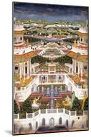 Indian Miniature Painting of a Lavish Palace Complex-null-Mounted Giclee Print