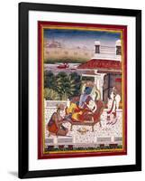 Indian Miniature Showing Krishna and a Princess on a Couch, 18th Century-null-Framed Giclee Print