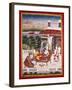 Indian Miniature Showing Krishna and a Princess on a Couch, 18th Century-null-Framed Giclee Print