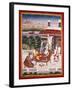 Indian Miniature Showing Krishna and a Princess on a Couch, 18th Century-null-Framed Giclee Print