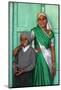 Indian mother and son, Nandgaon, Uttar Pradesh, India-Godong-Mounted Photographic Print