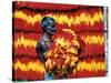 Indian Muslim Artisan Carries Freshly Dyed Kalawa-null-Stretched Canvas