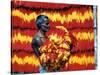 Indian Muslim Artisan Carries Freshly Dyed Kalawa-null-Stretched Canvas