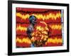 Indian Muslim Artisan Carries Freshly Dyed Kalawa-null-Framed Photographic Print