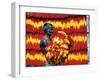 Indian Muslim Artisan Carries Freshly Dyed Kalawa-null-Framed Photographic Print