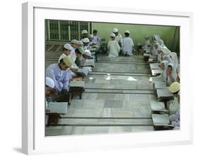 Indian Muslim Children Read the Holy Quran-null-Framed Photographic Print