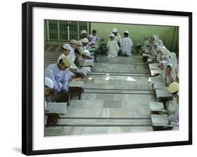 Indian Muslim Children Read the Holy Quran-null-Framed Photographic Print