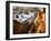 Indian Muslims During Friday Evening Prayers on the Rooftop of a Building over an Auto Parts Market-null-Framed Photographic Print