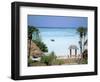 Indian Ocean from the Ras Nungwi Beach Hotel, Zanzibar, Tanzania, East Africa, Africa-D H Webster-Framed Photographic Print