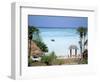 Indian Ocean from the Ras Nungwi Beach Hotel, Zanzibar, Tanzania, East Africa, Africa-D H Webster-Framed Photographic Print