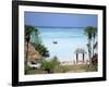 Indian Ocean from the Ras Nungwi Beach Hotel, Zanzibar, Tanzania, East Africa, Africa-D H Webster-Framed Photographic Print