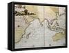 Indian Ocean Old Map, Southern Asia, Eastern Africa And West Australia-marzolino-Framed Stretched Canvas