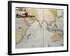 Indian Ocean Old Map, Southern Asia, Eastern Africa And West Australia-marzolino-Framed Art Print