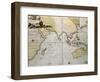 Indian Ocean Old Map, Southern Asia, Eastern Africa And West Australia-marzolino-Framed Art Print