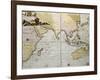 Indian Ocean Old Map, Southern Asia, Eastern Africa And West Australia-marzolino-Framed Art Print