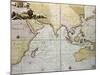 Indian Ocean Old Map, Southern Asia, Eastern Africa And West Australia-marzolino-Mounted Art Print