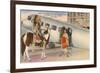 Indian on Pinto with Airplane, Oklahoma City, Oklahoma-null-Framed Premium Giclee Print