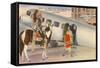 Indian on Pinto with Airplane, Oklahoma City, Oklahoma-null-Framed Stretched Canvas