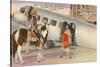 Indian on Pinto with Airplane, Oklahoma City, Oklahoma-null-Stretched Canvas