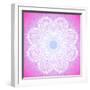 Indian Ornament, Mandala in Pink-art_of_sun-Framed Art Print