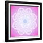 Indian Ornament, Mandala in Pink-art_of_sun-Framed Art Print