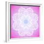 Indian Ornament, Mandala in Pink-art_of_sun-Framed Premium Giclee Print