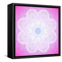 Indian Ornament, Mandala in Pink-art_of_sun-Framed Stretched Canvas