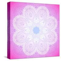 Indian Ornament, Mandala in Pink-art_of_sun-Stretched Canvas