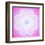 Indian Ornament, Mandala in Pink-art_of_sun-Framed Art Print