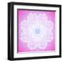 Indian Ornament, Mandala in Pink-art_of_sun-Framed Art Print