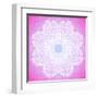 Indian Ornament, Mandala in Pink-art_of_sun-Framed Art Print