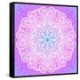 Indian Ornament, Mandala in Pink-art_of_sun-Framed Stretched Canvas