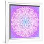 Indian Ornament, Mandala in Pink-art_of_sun-Framed Art Print