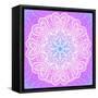 Indian Ornament, Mandala in Pink-art_of_sun-Framed Stretched Canvas