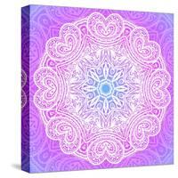 Indian Ornament, Mandala in Pink-art_of_sun-Stretched Canvas