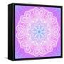 Indian Ornament, Mandala in Pink-art_of_sun-Framed Stretched Canvas