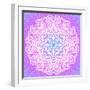 Indian Ornament, Mandala in Pink-art_of_sun-Framed Art Print