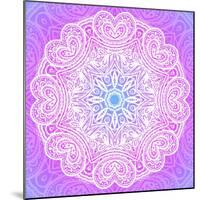 Indian Ornament, Mandala in Pink-art_of_sun-Mounted Art Print