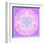 Indian Ornament, Mandala in Pink-art_of_sun-Framed Art Print