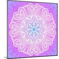 Indian Ornament, Mandala in Pink-art_of_sun-Mounted Art Print