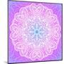 Indian Ornament, Mandala in Pink-art_of_sun-Mounted Art Print