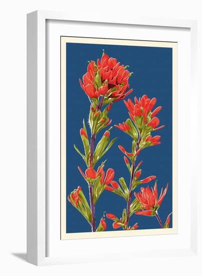 Indian Paintbrush-Lantern Press-Framed Art Print