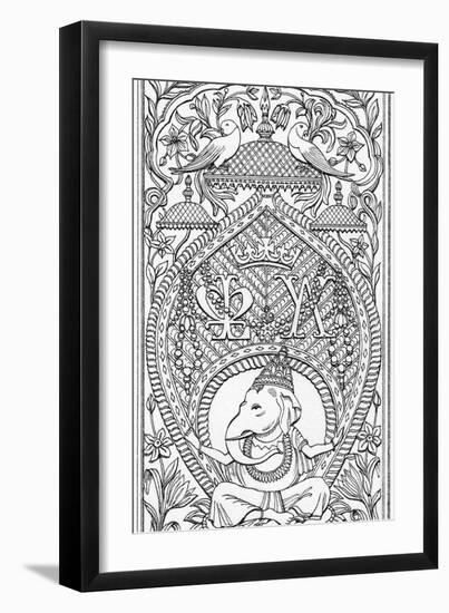Indian Panel, Bagshot Park, Surrey, C.1880-2023 (Drawn 1997) (Ink)-Stephen Conlin-Framed Giclee Print