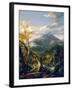 Indian Pass  Paysage De Torrent Avec Indien D'amerique - Peinture De Thomas Cole (1801-1848) - 184-Thomas Cole-Framed Giclee Print