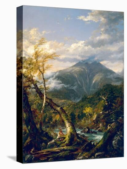 Indian Pass  Paysage De Torrent Avec Indien D'amerique - Peinture De Thomas Cole (1801-1848) - 184-Thomas Cole-Stretched Canvas